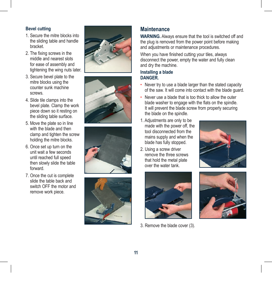 Global Machinery Company WTS550 User Manual | Page 11 / 16