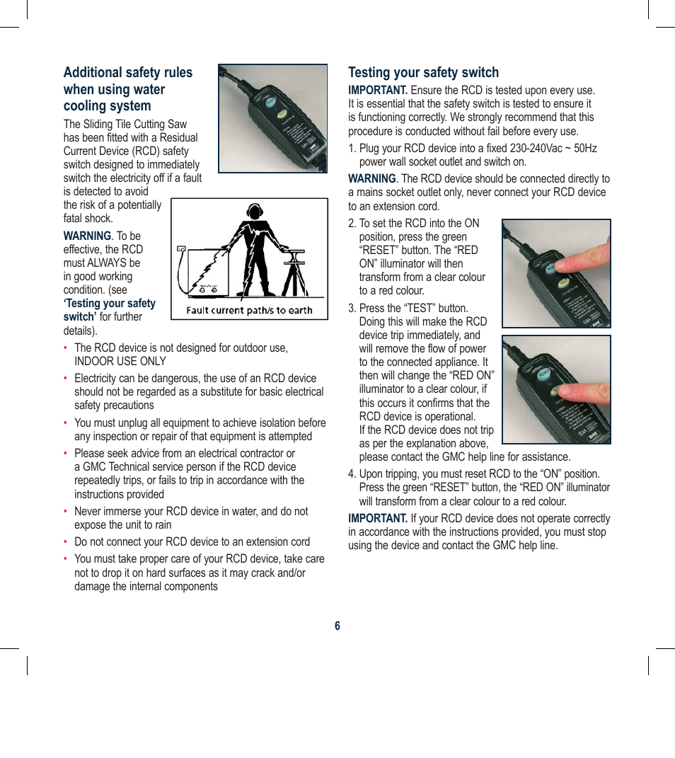 Global Machinery Company WTS550 User Manual | Page 6 / 16