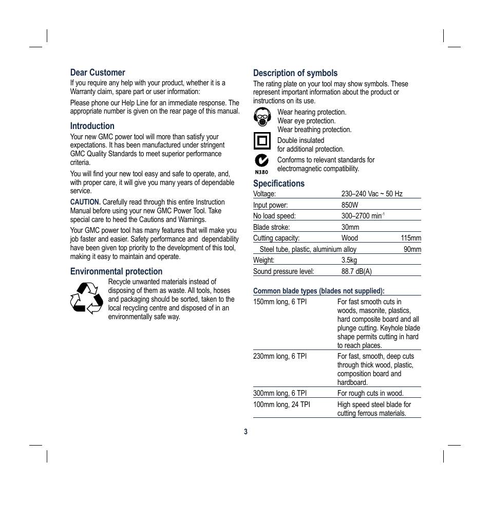 Global Machinery Company MXR56 User Manual | Page 3 / 12