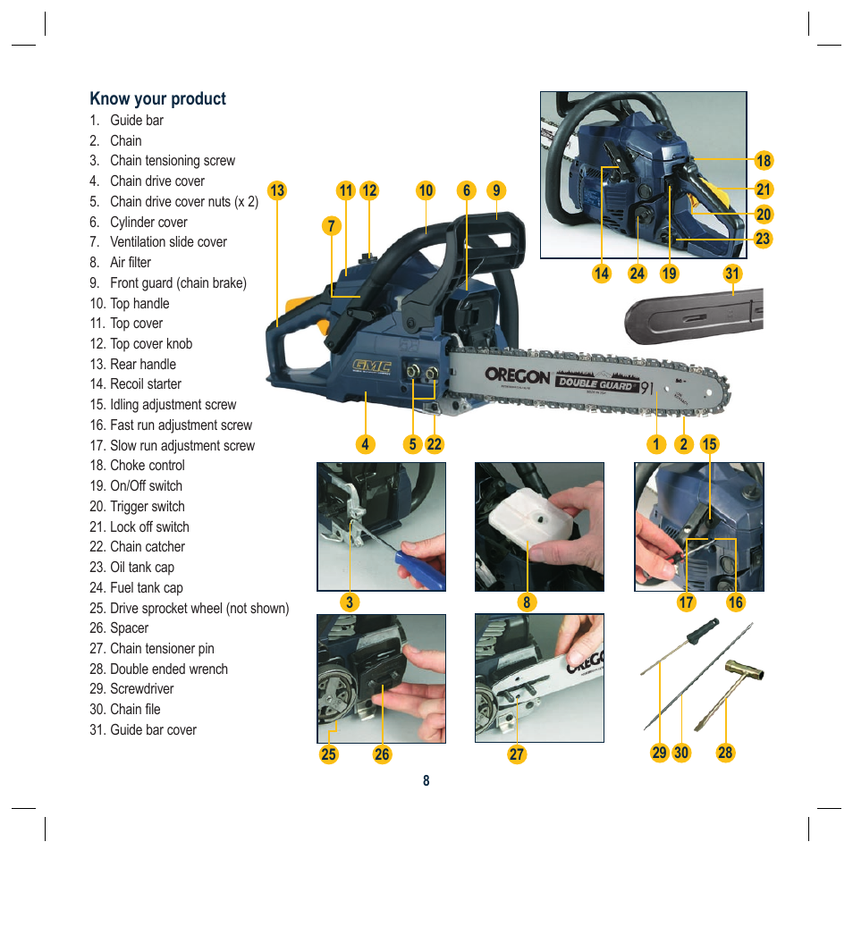 Global Machinery Company PCH37 User Manual | Page 8 / 20