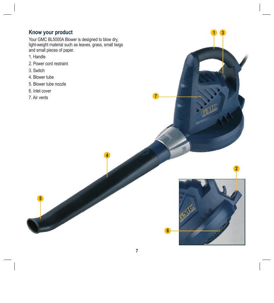 Global Machinery Company BL5000A User Manual | Page 7 / 12