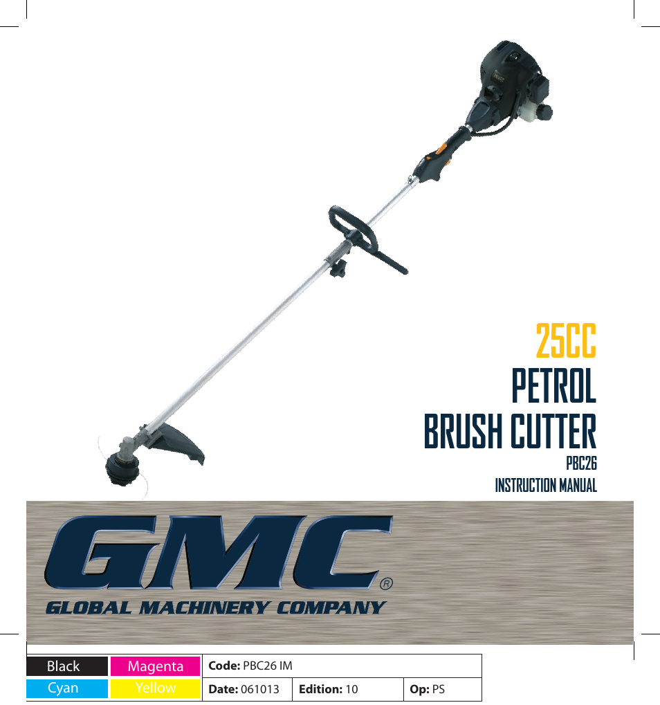 Global Machinery Company 25CC User Manual | 16 pages