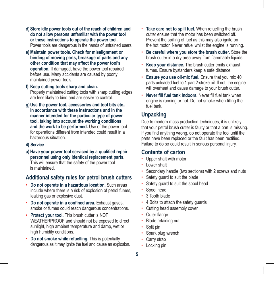 Global Machinery Company 25CC User Manual | Page 5 / 16