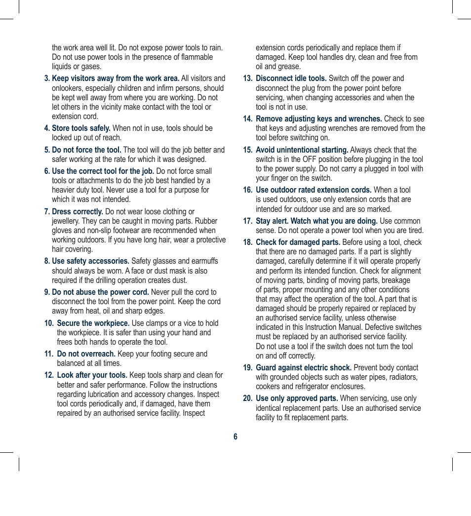 Global Machinery Company CDB305MS User Manual | Page 6 / 20