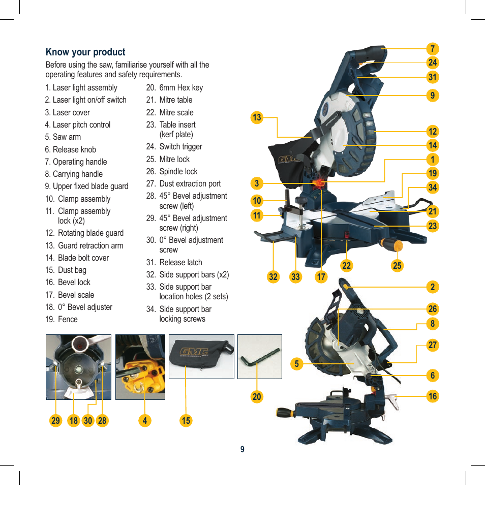 Global Machinery Company CDB305MS User Manual | Page 9 / 20
