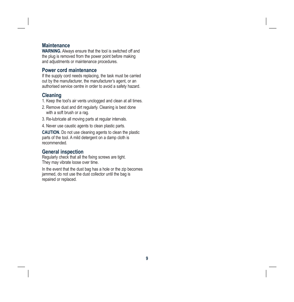 Global Machinery Company DC750 User Manual | Page 9 / 12