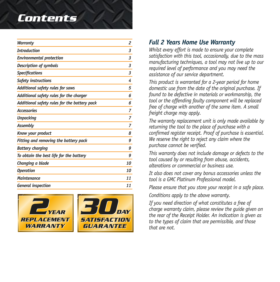 Global Machinery Company TRM18V User Manual | Page 2 / 12