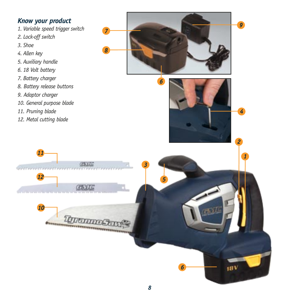 Global Machinery Company TRM18V User Manual | Page 8 / 12