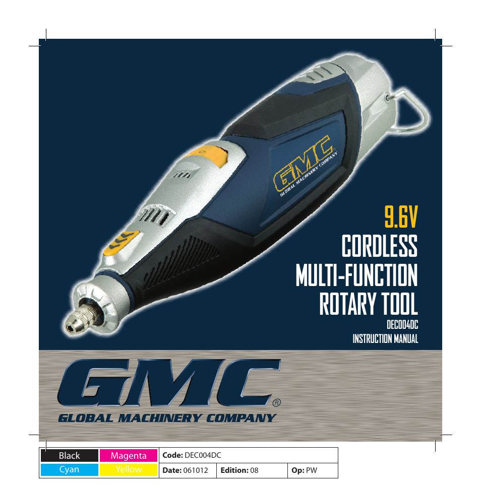 Global Machinery Company DEC004DC User Manual | 16 pages