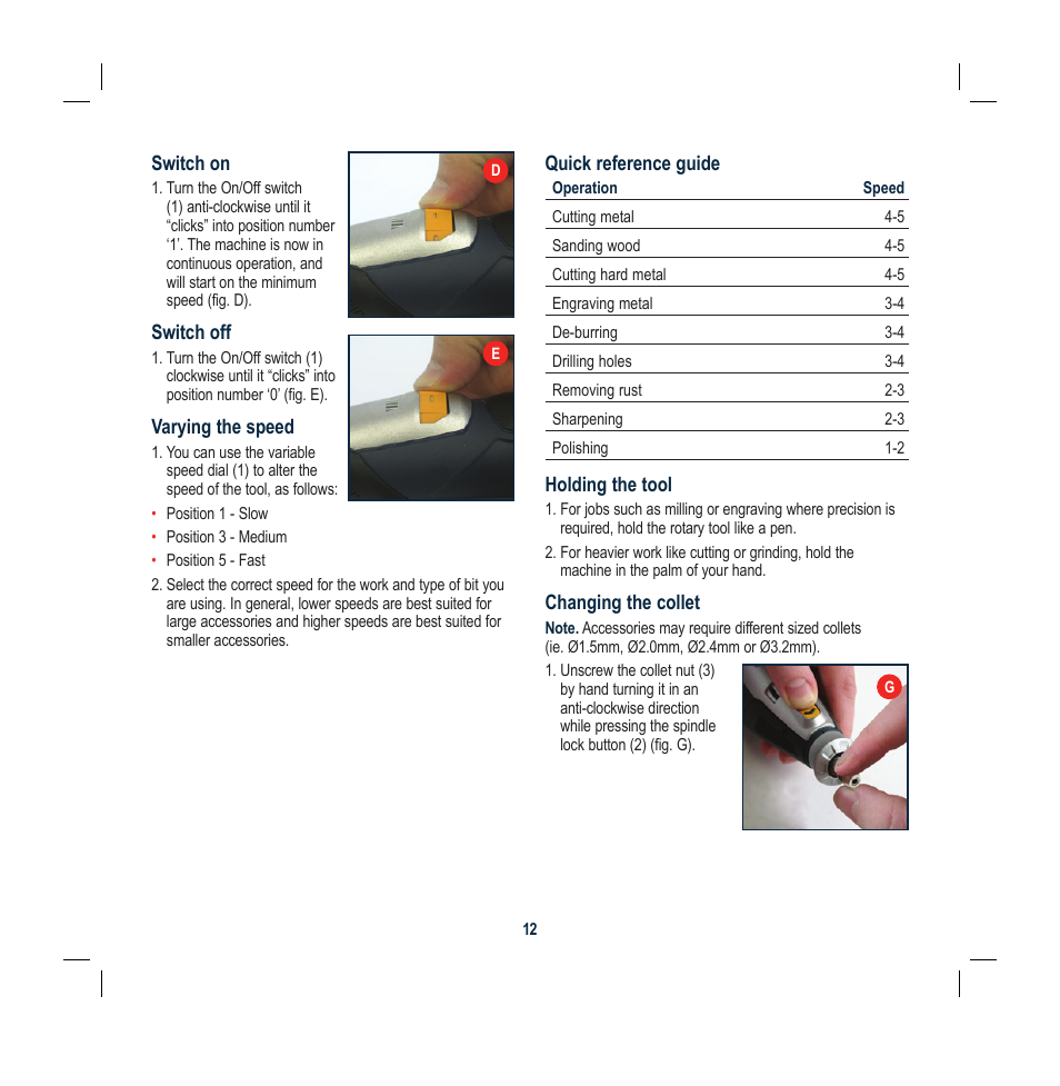 Global Machinery Company DEC004DC User Manual | Page 12 / 16