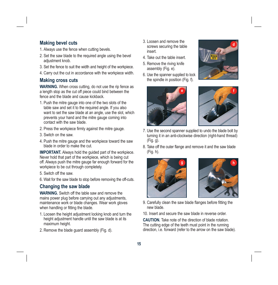 Global Machinery Company TS1800 User Manual | Page 15 / 20