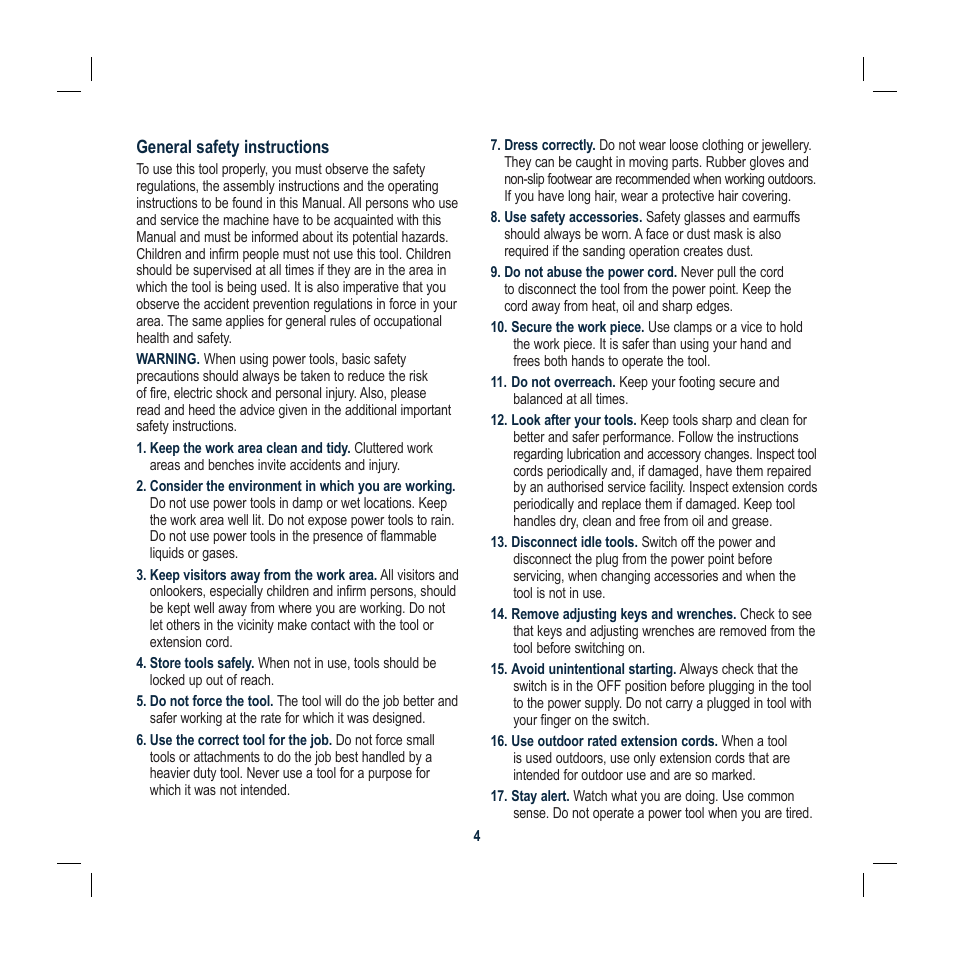Global Machinery Company TS1800 User Manual | Page 4 / 20
