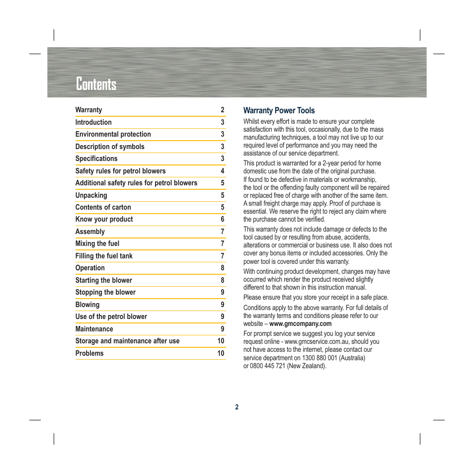 Global Machinery Company PB26D User Manual | Page 2 / 12