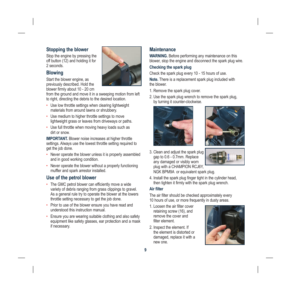 Global Machinery Company PB26D User Manual | Page 9 / 12