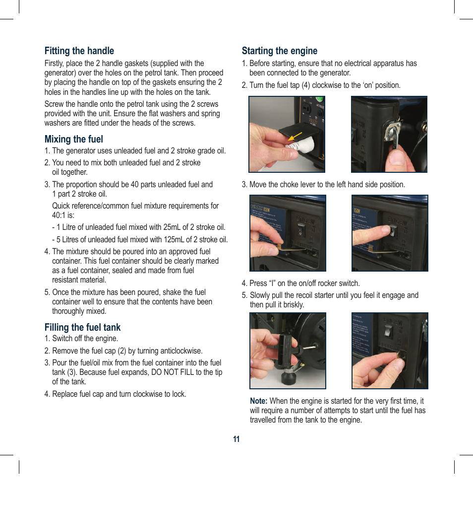 Global Machinery Company GEN800 User Manual | Page 11 / 20