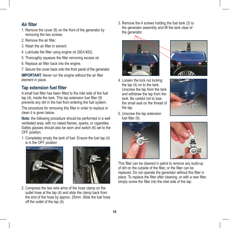 Global Machinery Company GEN800 User Manual | Page 14 / 20