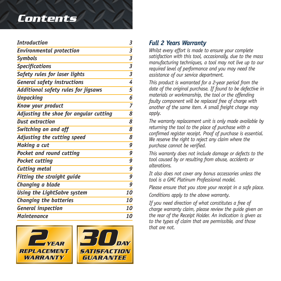 Global Machinery Company LS620SR User Manual | Page 2 / 11