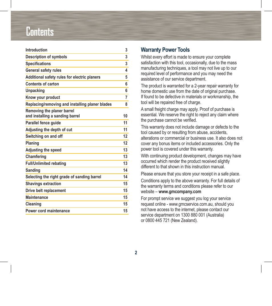 Global Machinery Company 3BVSIPCF User Manual | Page 2 / 16