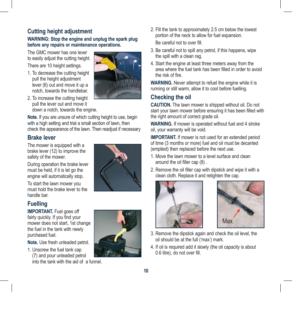 Global Machinery Company RL501A User Manual | Page 10 / 16