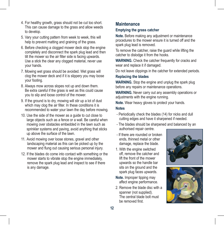 Global Machinery Company RL501A User Manual | Page 12 / 16