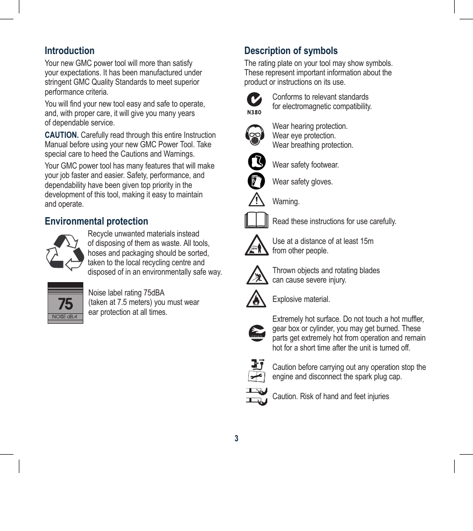 Global Machinery Company RL501A User Manual | Page 3 / 16