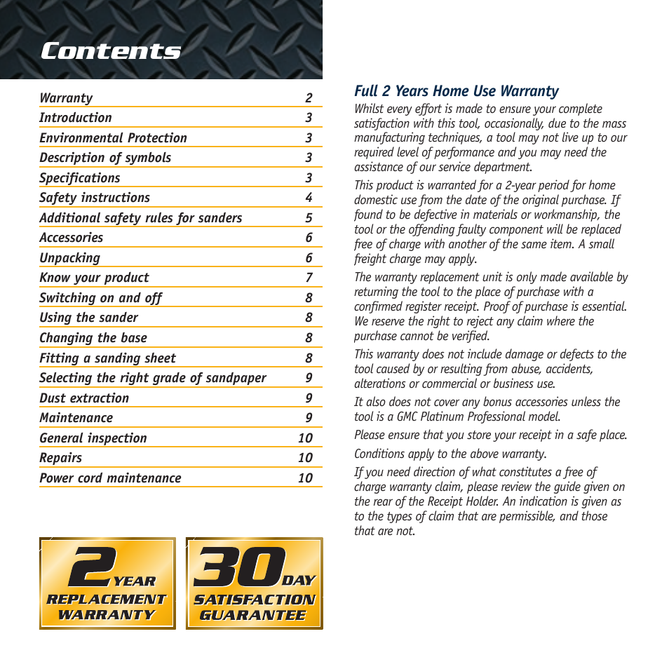 Global Machinery Company 230W User Manual | Page 2 / 12