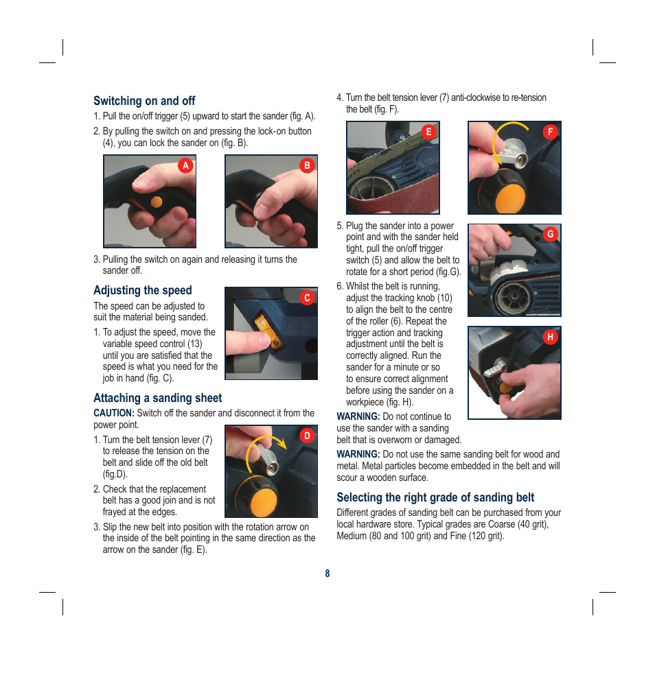 Global Machinery Company BS900M User Manual | Page 8 / 12