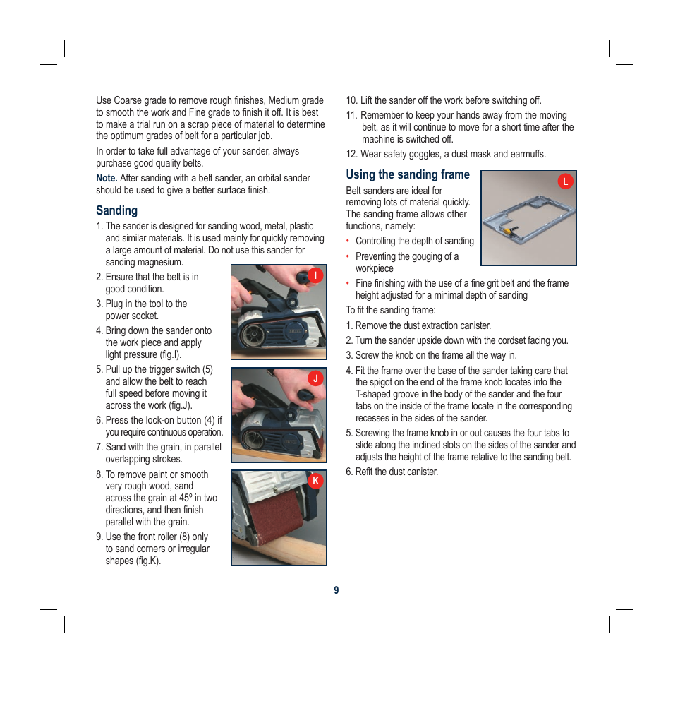 Global Machinery Company BS900M User Manual | Page 9 / 12