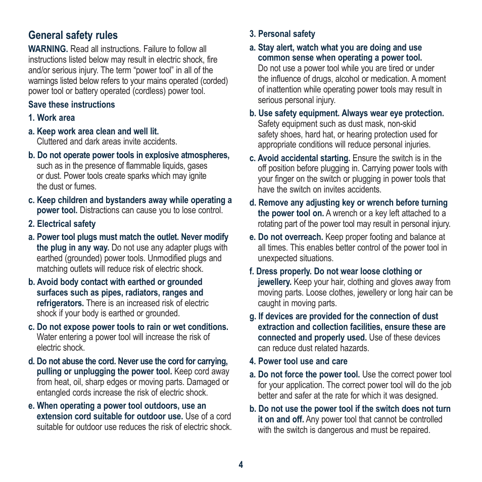 General safety rules | Global Machinery Company MAG950HD User Manual | Page 4 / 12