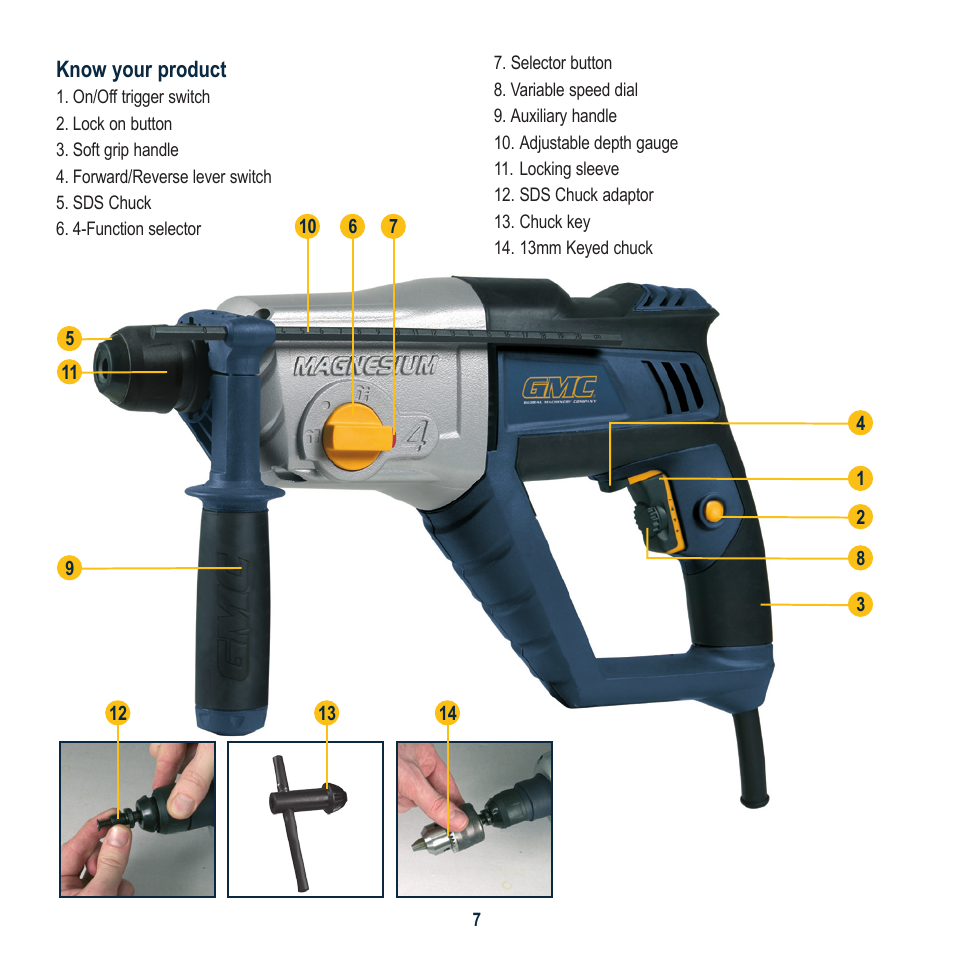 Global Machinery Company MAG950HD User Manual | Page 7 / 12