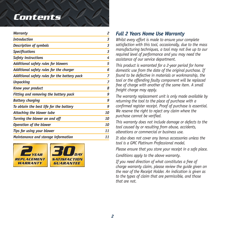 Global Machinery Company CBL18 User Manual | Page 2 / 12