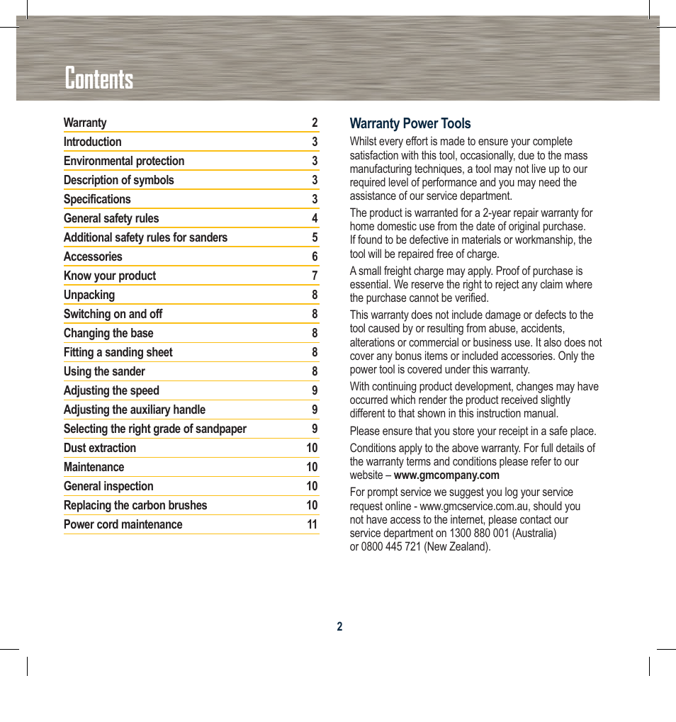 Global Machinery Company ROS150CF User Manual | Page 2 / 12