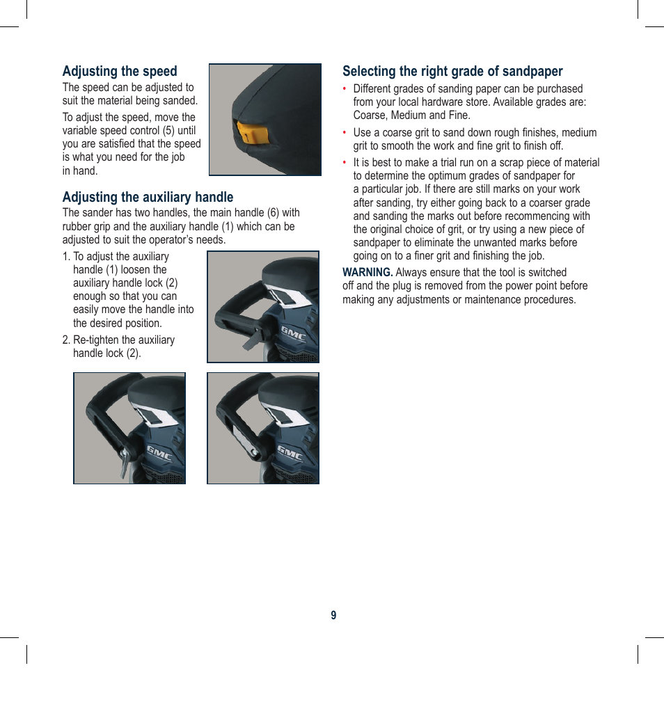 Global Machinery Company ROS150CF User Manual | Page 9 / 12