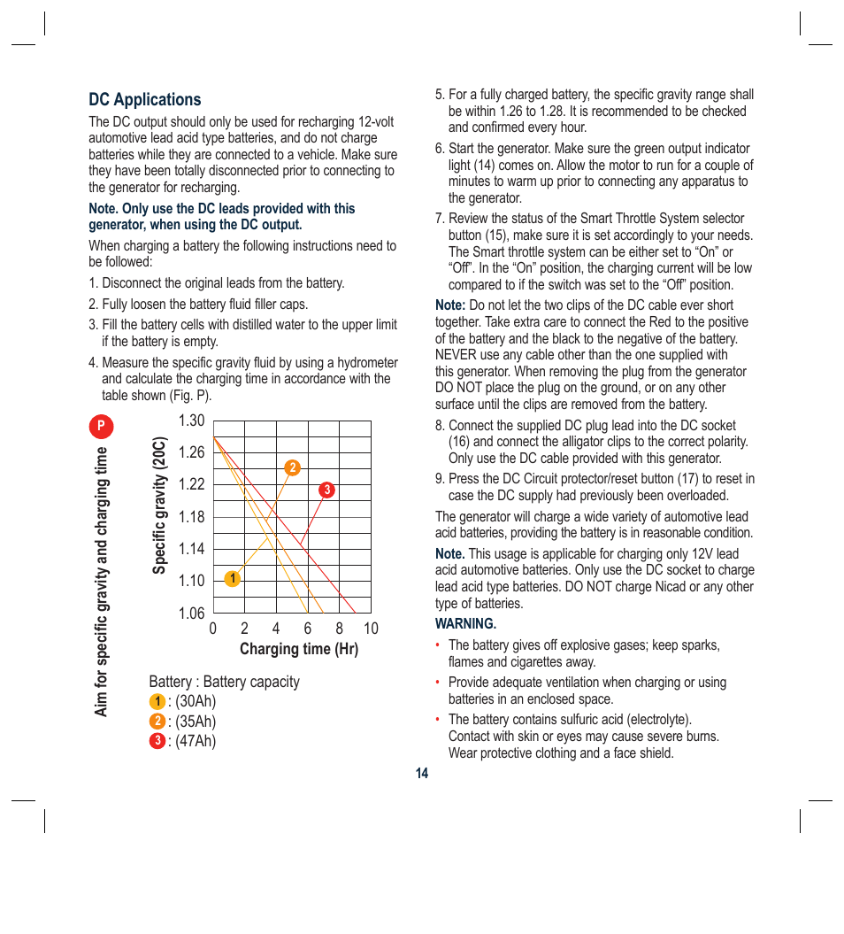 Dc applications | Global Machinery Company G25 User Manual | Page 14 / 24