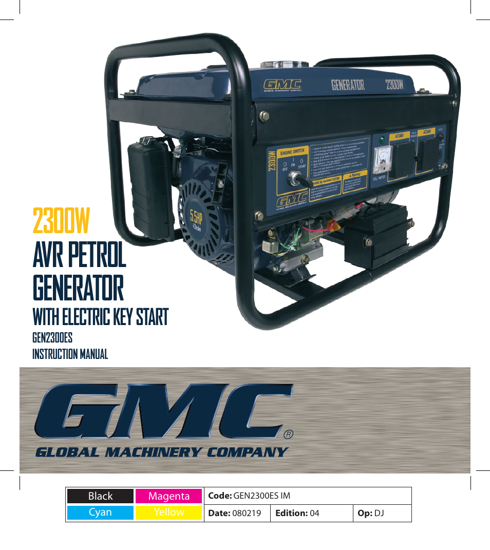 Global Machinery Company GEN2300ES User Manual | 24 pages