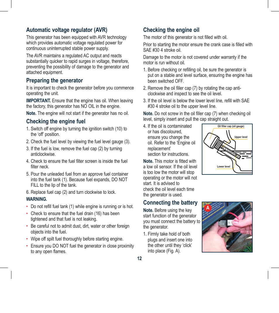 Global Machinery Company GEN2300ES User Manual | Page 12 / 24