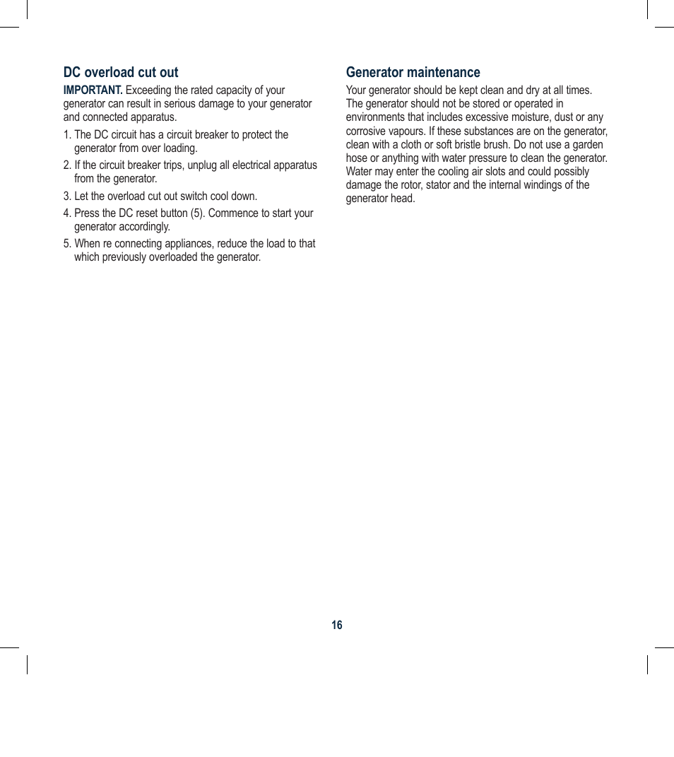 Global Machinery Company GEN2300ES User Manual | Page 16 / 24