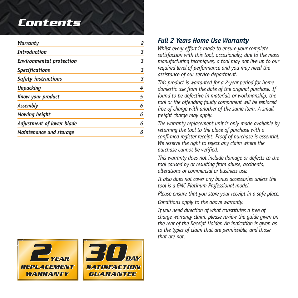 Global Machinery Company HM 350C User Manual | Page 2 / 7