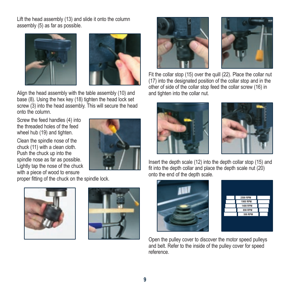 Global Machinery Company DP21 User Manual | Page 9 / 16