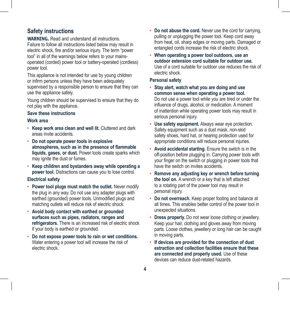 Global Machinery Company 2000W User Manual | Page 4 / 12