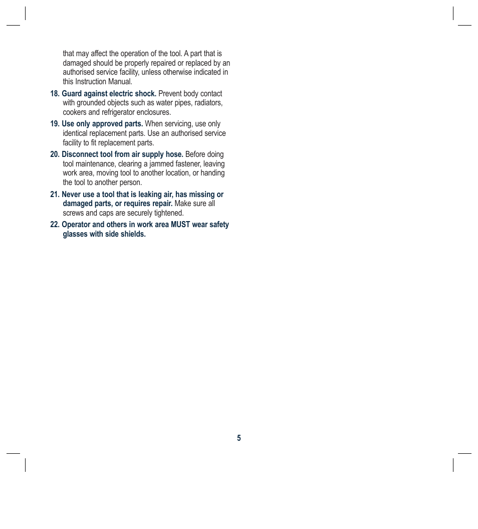 Global Machinery Company ATBR1650-3PK User Manual | Page 20 / 47