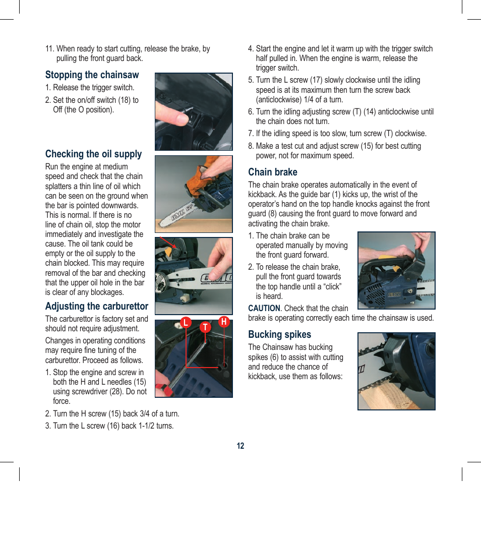 Global Machinery Company PCH25 User Manual | Page 12 / 16