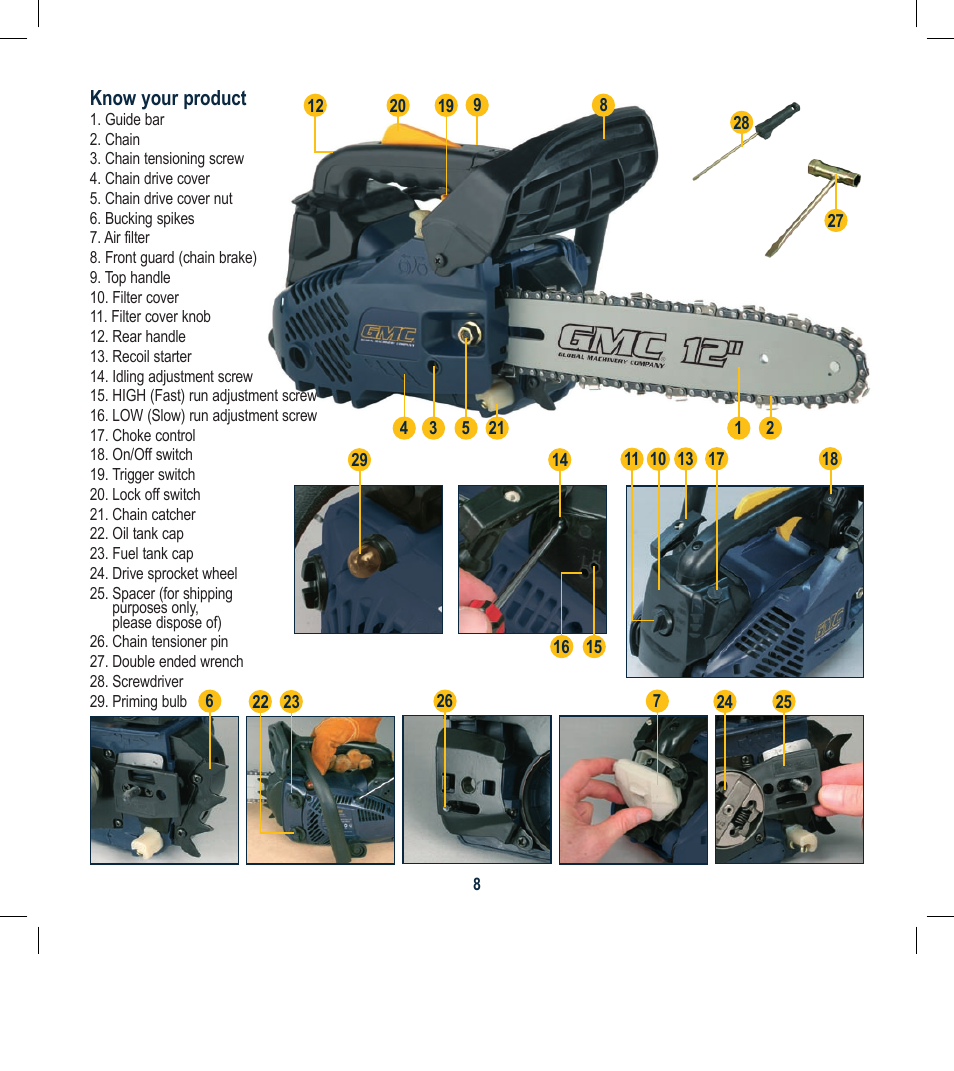 Global Machinery Company PCH25 User Manual | Page 8 / 16