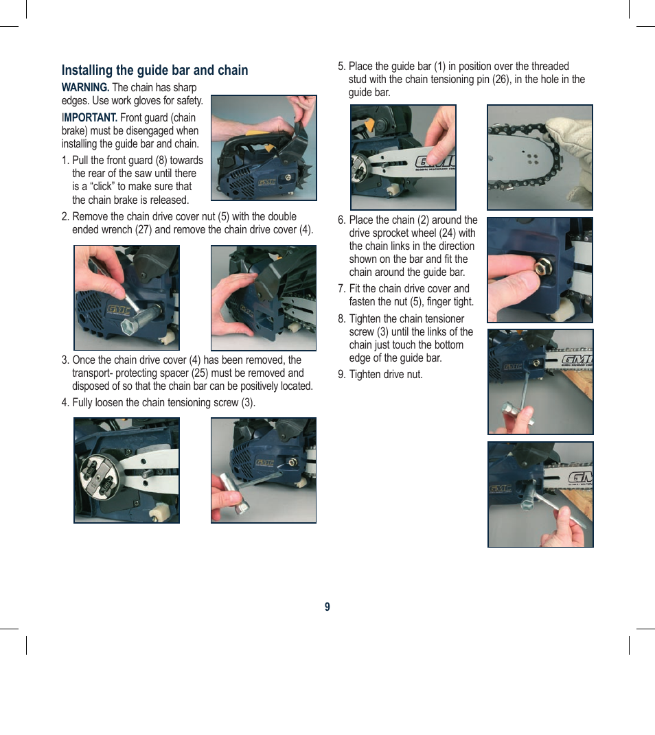 Global Machinery Company PCH25 User Manual | Page 9 / 16
