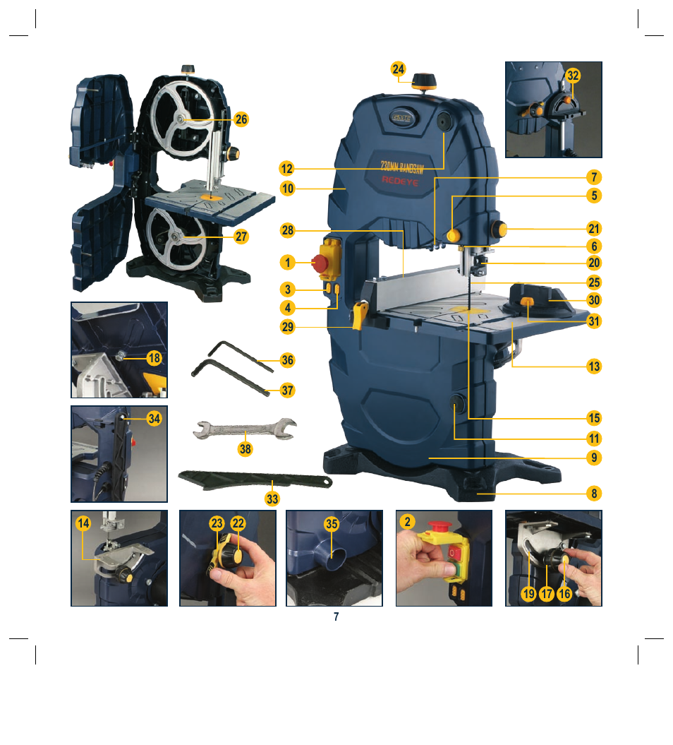 Global Machinery Company BS230L User Manual | Page 7 / 20