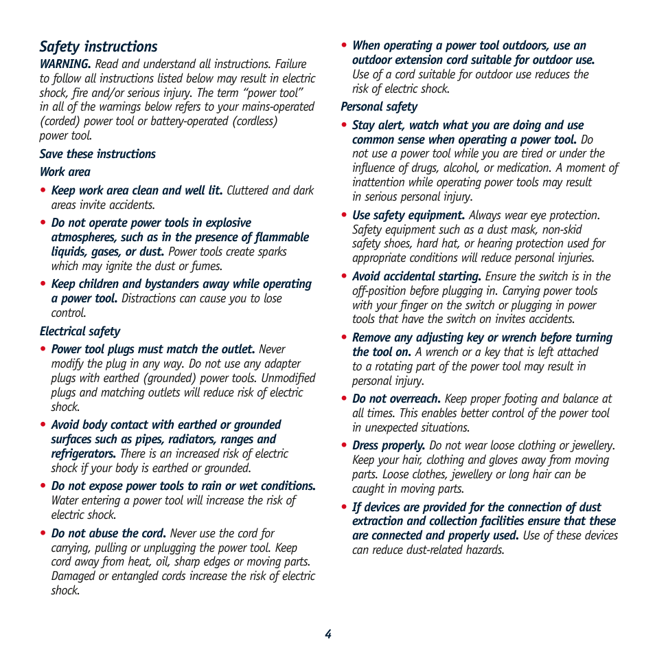 Safety instructions | Global Machinery Company LT550 User Manual | Page 4 / 12