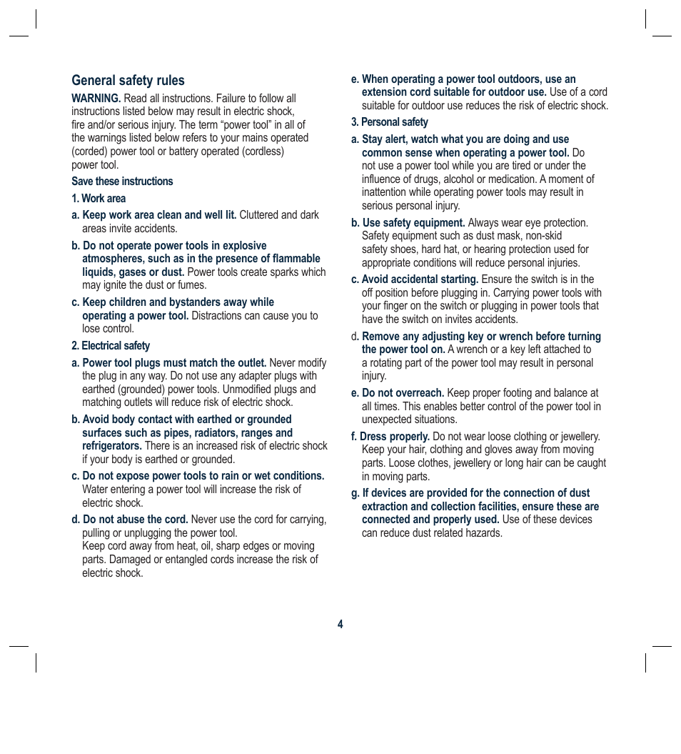 General safety rules | Global Machinery Company LS1800M User Manual | Page 4 / 16