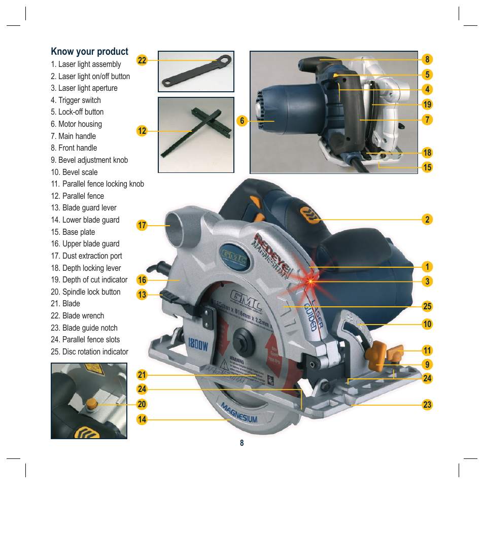 Global Machinery Company LS1800M User Manual | Page 8 / 16