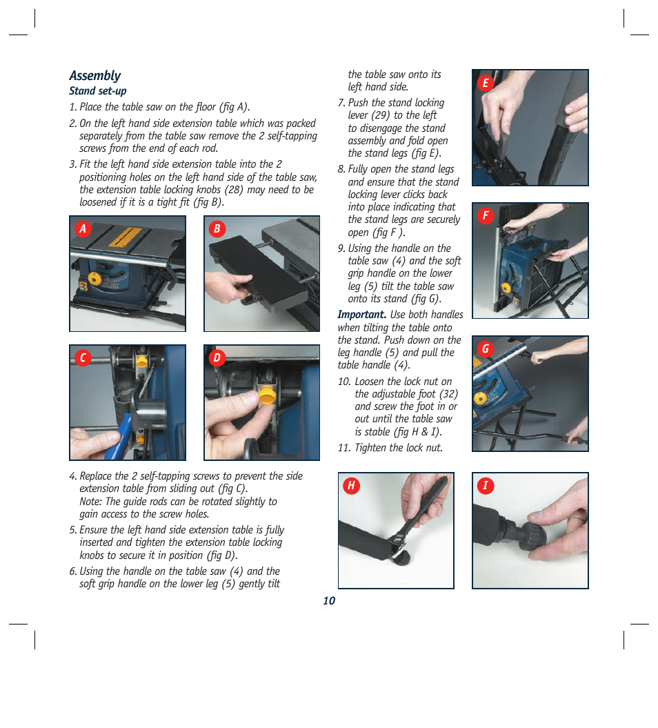 Assembly | Global Machinery Company REDEYE LS250TS2000W User Manual | Page 10 / 20