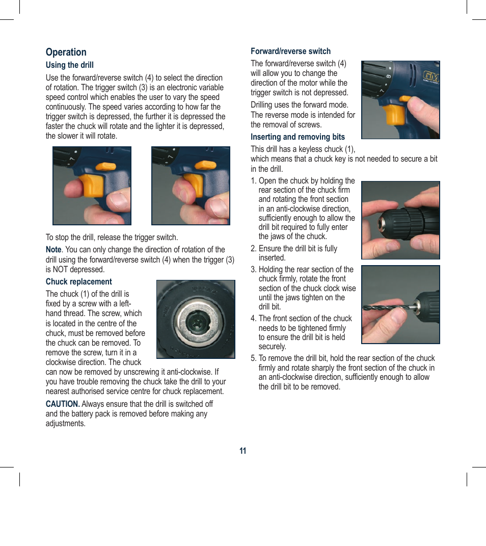 Global Machinery Company 18VDT18V User Manual | Page 11 / 25
